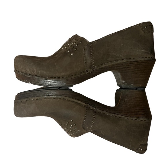 Dansko mavis brown leather studded clogs - Picture 4 of 7